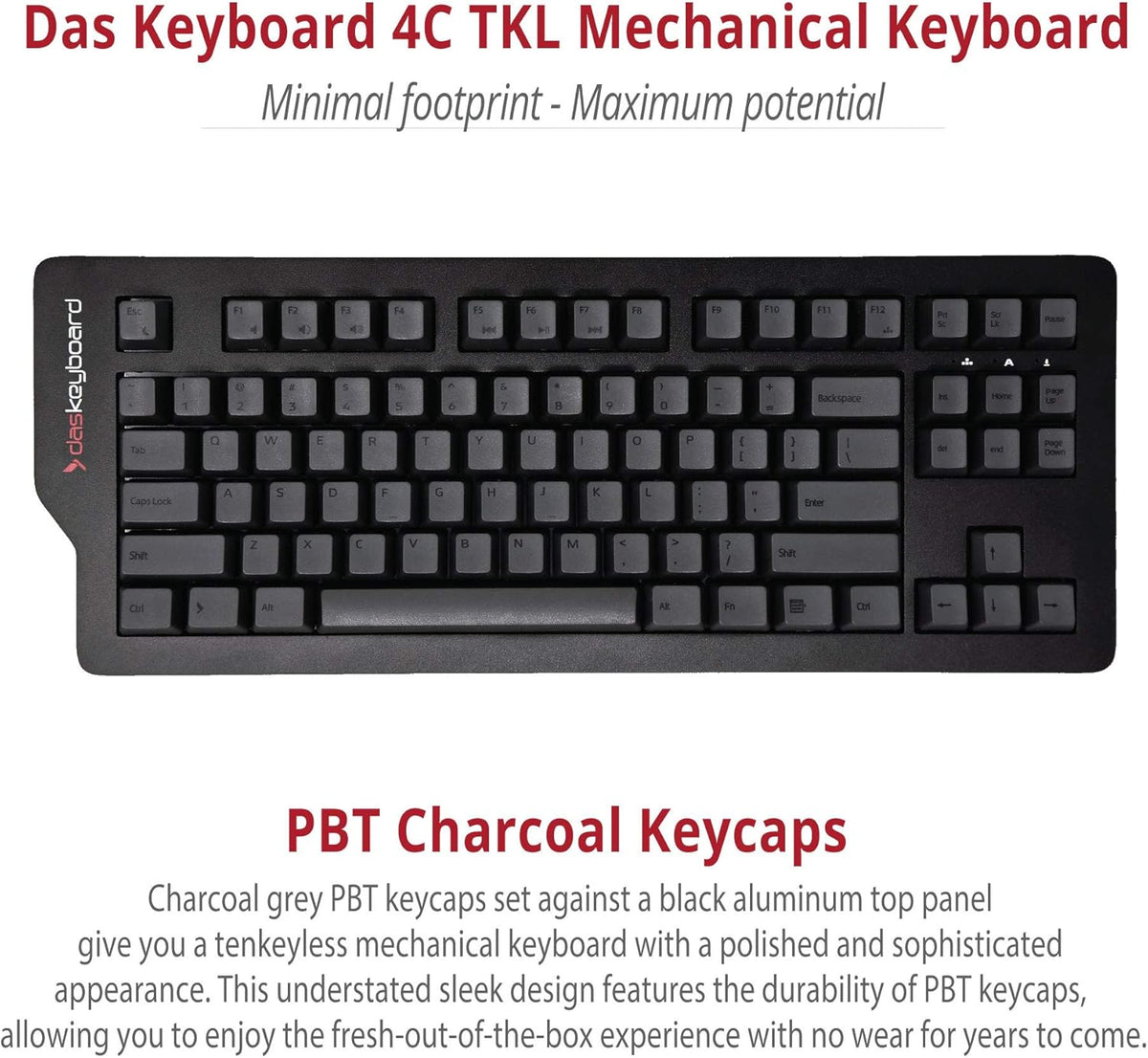87 Keys Black Tenkeyless Mechanical Keyboard with Cherry MX Brown Switches C8630
