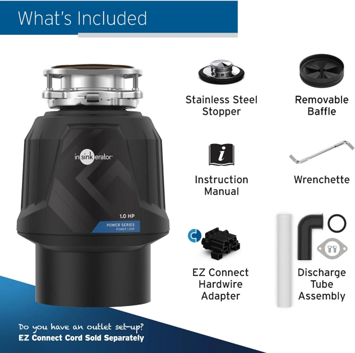 1 HP Continuous Feed Garbage Disposal D425