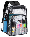 Clear PVC Transparent Backpack with Reinforced Strap Z303232