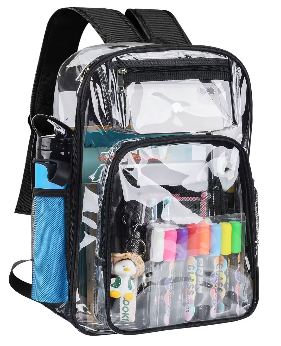 Clear PVC Transparent Backpack with Reinforced Strap Z303232
